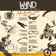 WYND Blocker removable eye liner ready for wind resistant comfort.