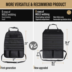 WYNEX MOLLE backseat panel offering eight rows for extra storage and customization