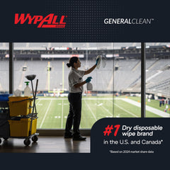 WypAll General Clean X60 jumbo roll design supports long daily cleaning.