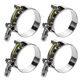 WYSIWYKA T-Bolt clamp assembly shows sturdy 304 stainless steel for secure hose connections