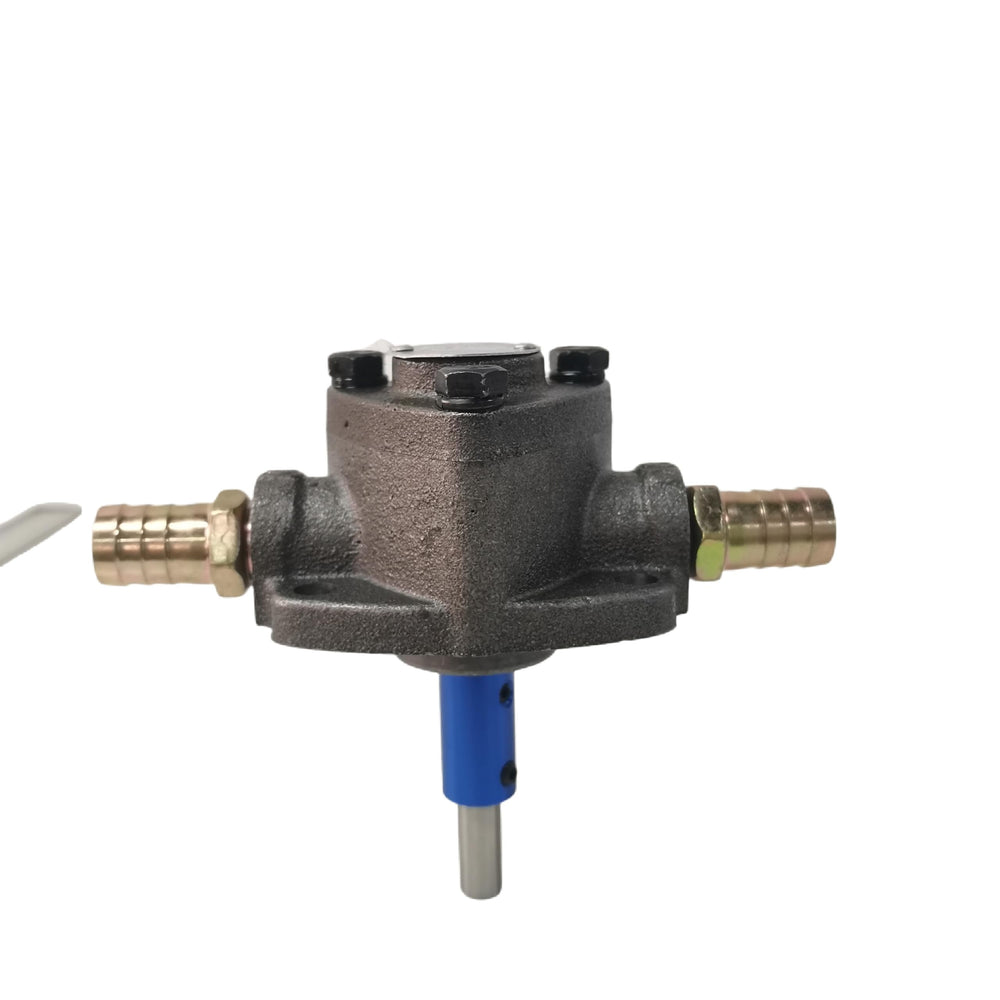 WZHLCX Hand Drill Oil Pump powered by electric drill or wrench setup.