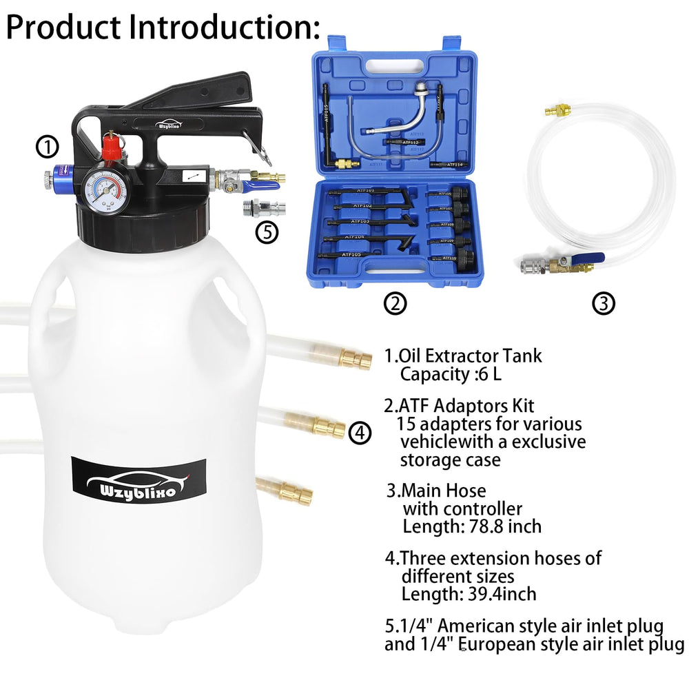 Wzyblixo 15 ATF adapters collection, ensuring compatibility with many vehicles.