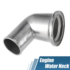 X AUTOHAUX 105-degree aluminum water neck with polished finish