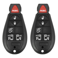 X AUTOHAUX 2pc 433MHz replacement keyless remote for Dodge Grand Caravan with battery included.
