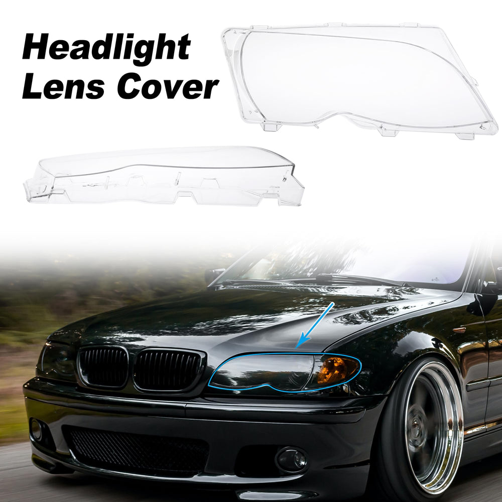 X AUTOHAUX BMW right headlight lens cover protects from moisture and grime.