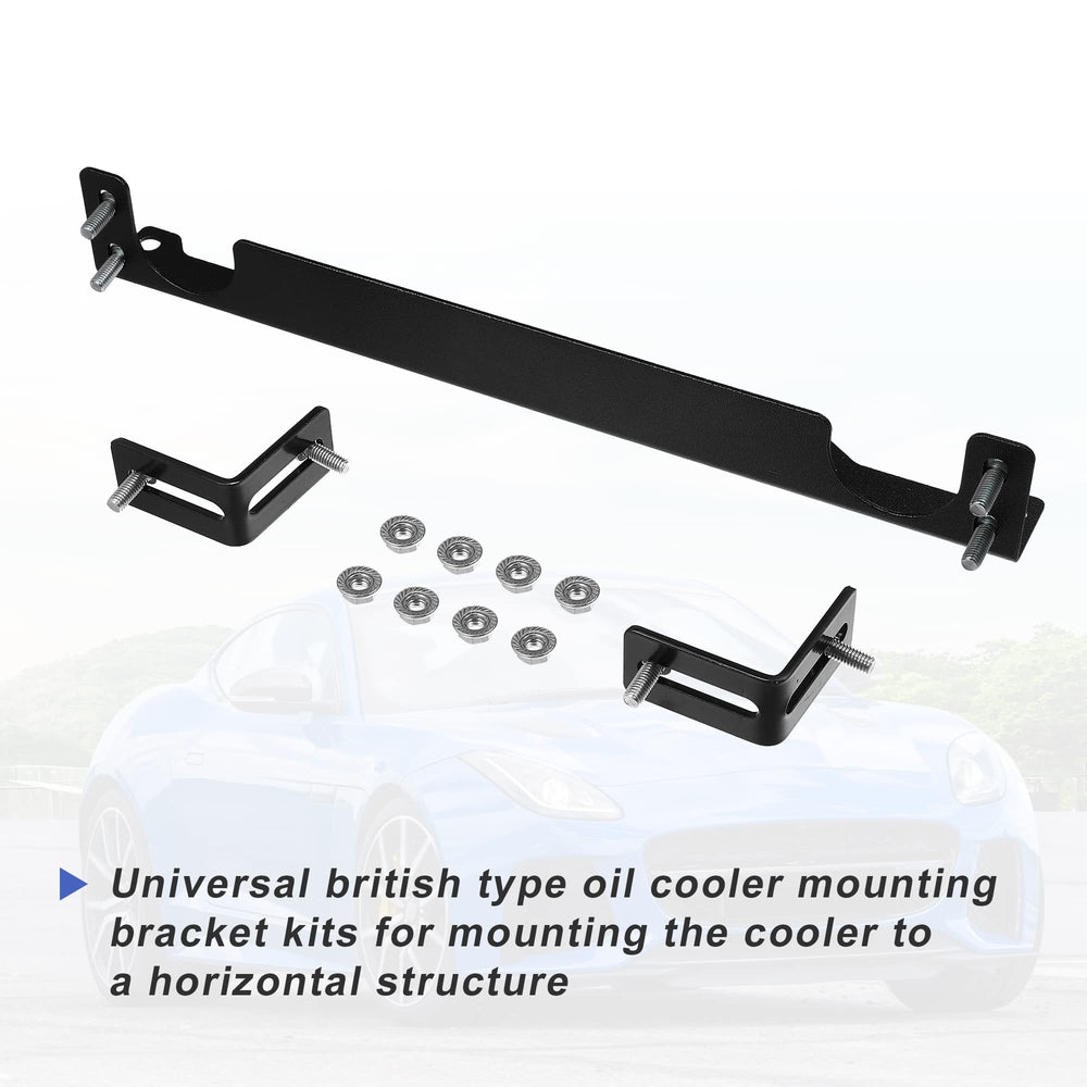 X AUTOHAUX bracket installed on engine oil cooler demonstrates vibration-damping support