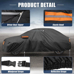 X AUTOHAUX Camry cover door zipper enables quick interior access.