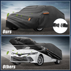 X AUTOHAUX Camry cover windproof straps keep it secure in gusty winds.