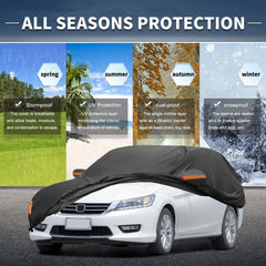 X AUTOHAUX Honda Accord side view car cover demonstrates snug fit