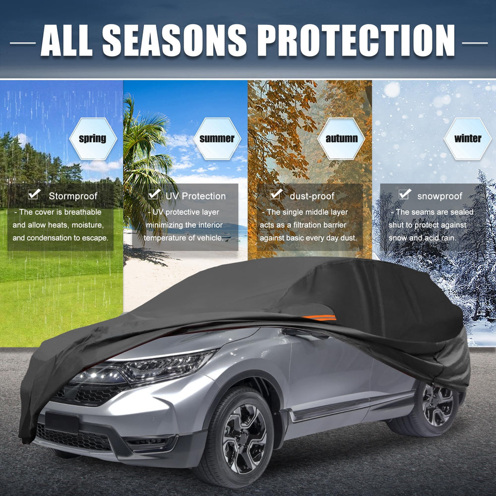 X AUTOHAUX car cover with door zipper enables easy access