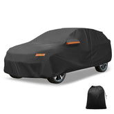 X AUTOHAUX car cover outer fabric detail highlighting durability for all-weather protection.