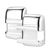 X AUTOHAUX chrome mirror covers on Ford F-250 front-left for luxury exterior shine