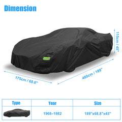 X AUTOHAUX Corvette C3 cover folds compactly for trunk storage