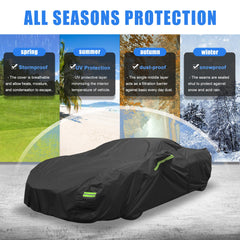 X AUTOHAUX Corvette cover with driver door zipper for easy access