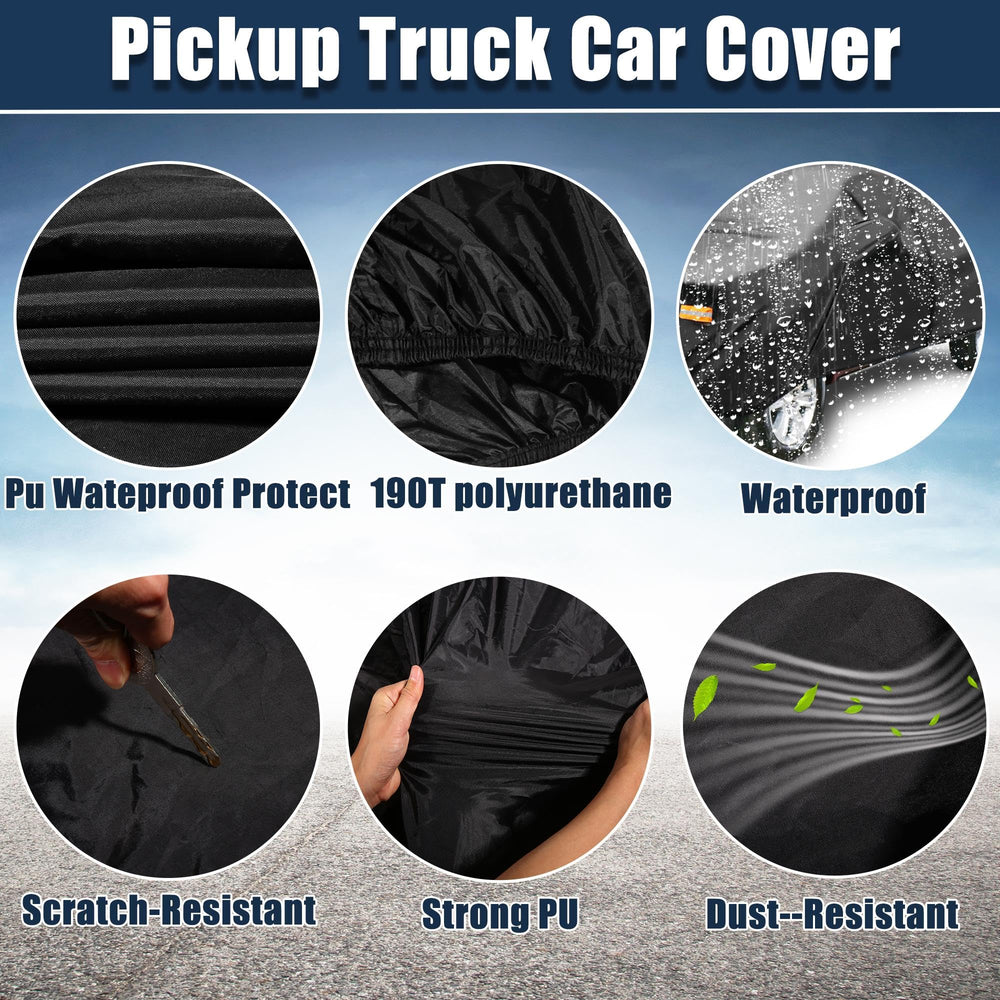 Windproof straps and elastic hem keep the cover secure in strong winds.