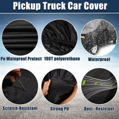Windproof straps and elastic hem keep the cover secure in strong winds.
