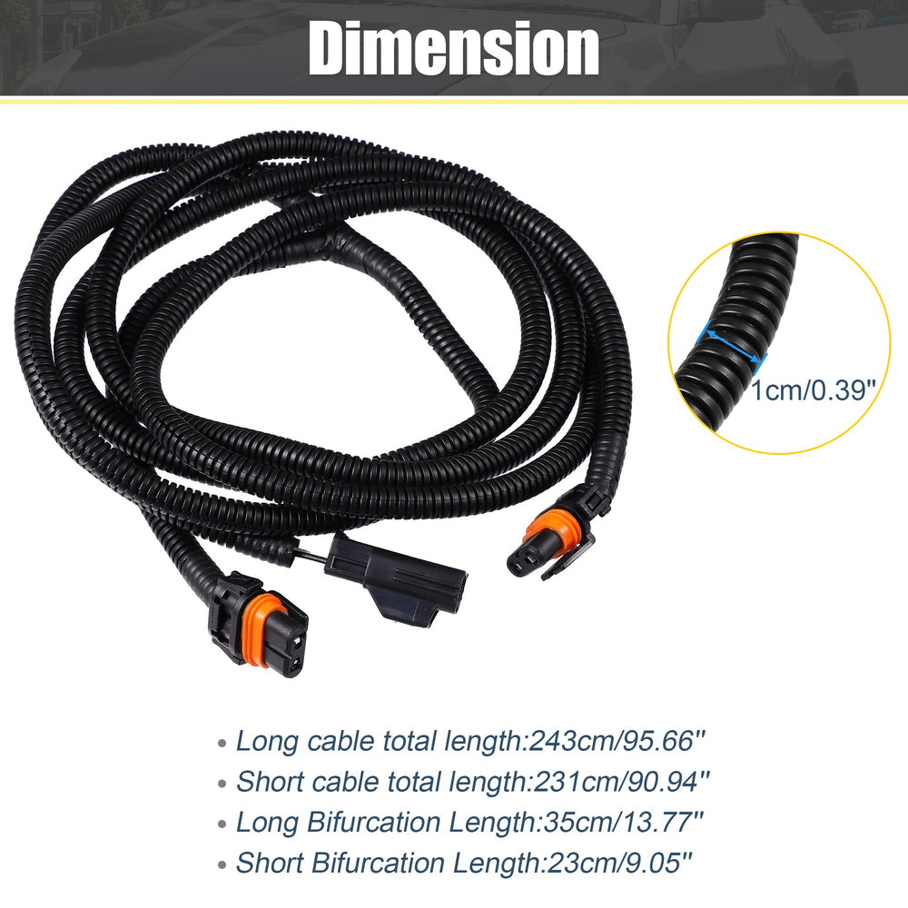 X AUTOHAUX fog-light harness connection close-up shows durable connectors.
