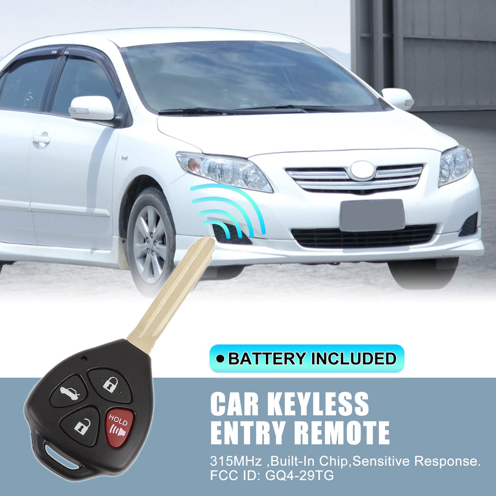 X AutoHaux GQ4-29T remote for Toyota Avalon 2010-2012, easy access.