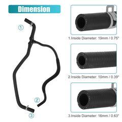 X AutoHaux heater hose with robust coolant connection for durable service.