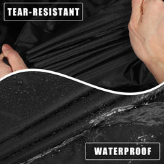 X AUTOHAUX 210D-PU fabric close-up shows durable double-stitched seams.