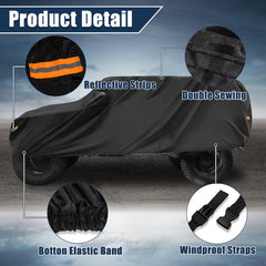 X AUTOHAUX Jeep Wrangler cover fabric close-up showing 210D durability.