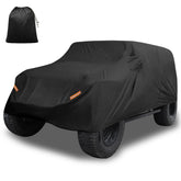 X AUTOHAUX Jeep Wrangler cover front view, durable all-weather protection.