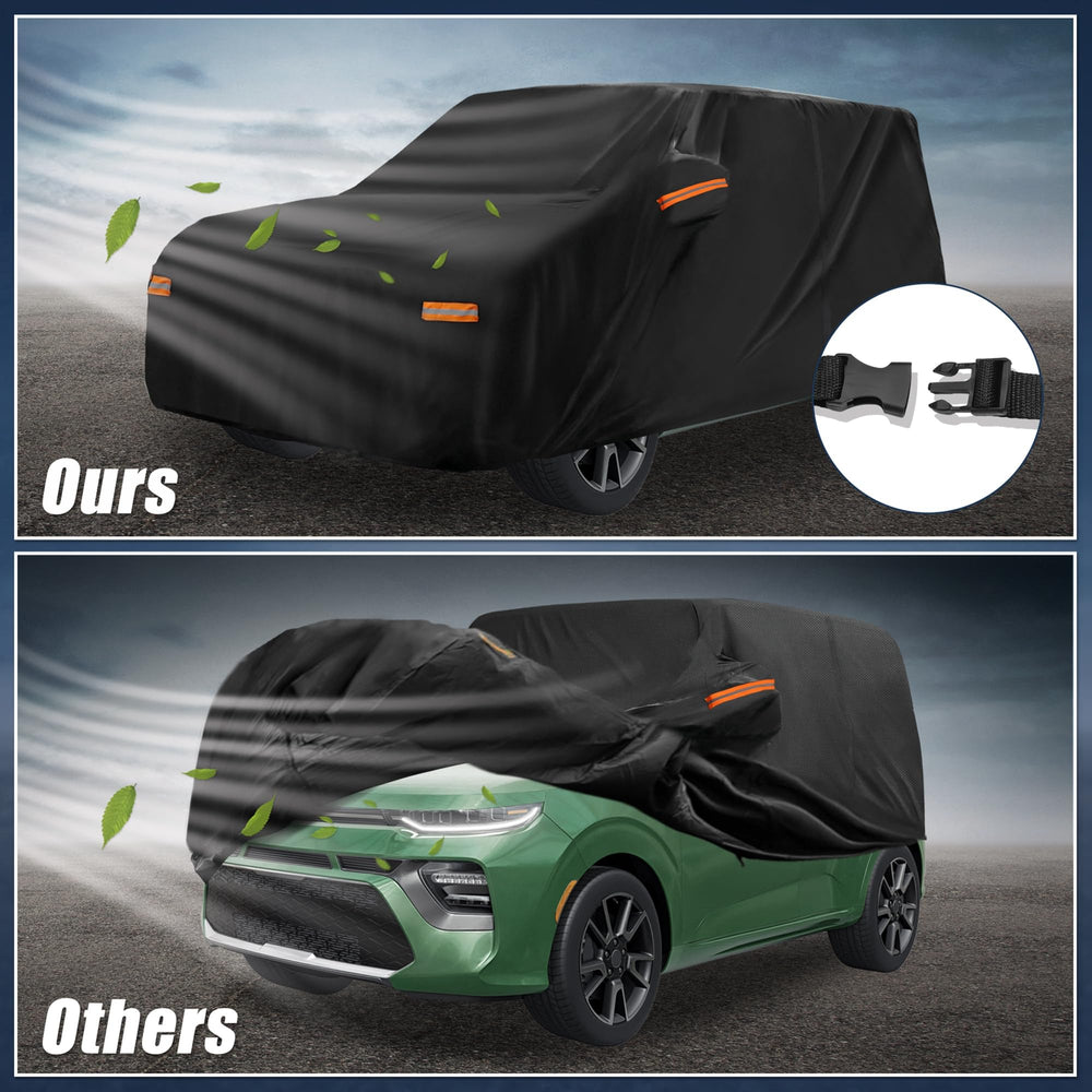 X AUTOHAUX Kia Soul cover fluorescent bars boost night visibility.