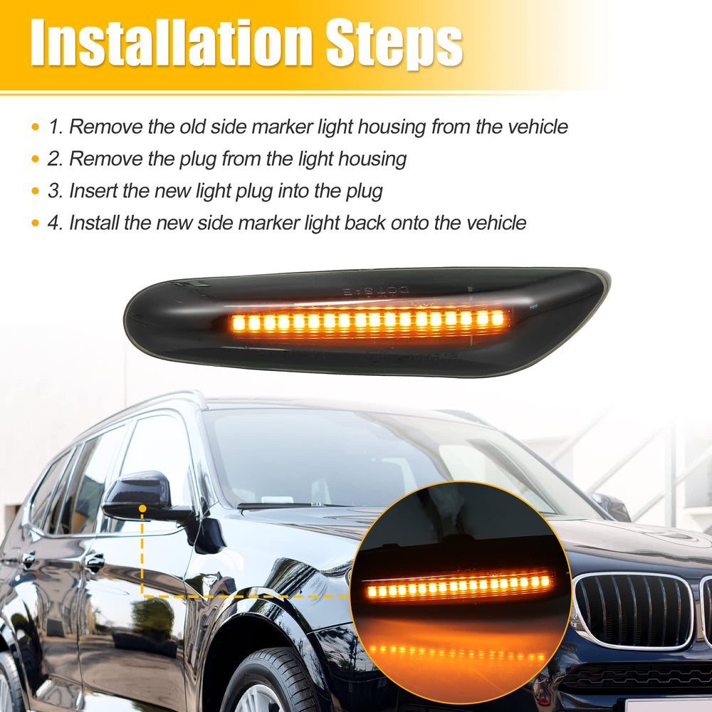 X AUTOHAUX LED side marker packaging for BMW with two lamps
