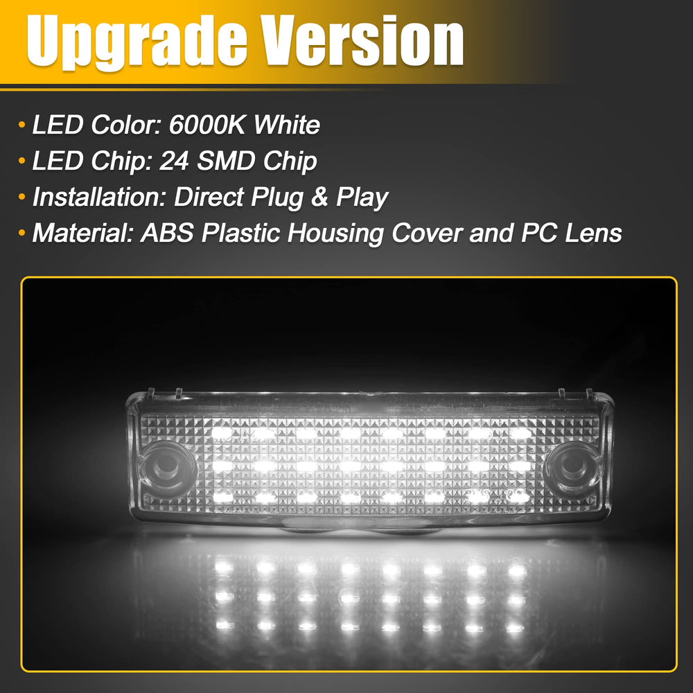 Durable PC lens and ABS housing in X AUTOHAUX license plate lights.