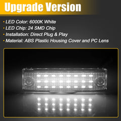 Durable PC lens and ABS housing in X AUTOHAUX license plate lights.