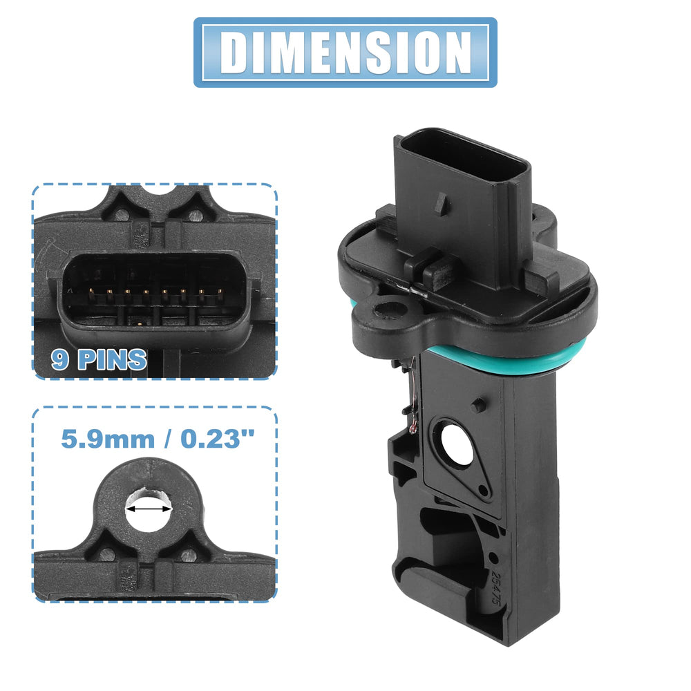 X AUTOHAUX MAF sensor closeup shows durable housing.