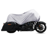 X AUTOHAUX XL half cover protects a motorcycle outdoors from rain and dust