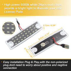 Package includes screws for secure license plate light installation.