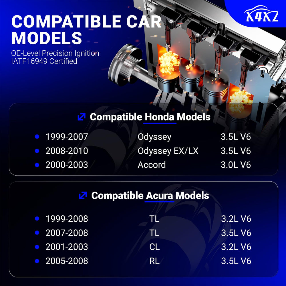 X4XZ 4503 double iridium spark plug set for long life.