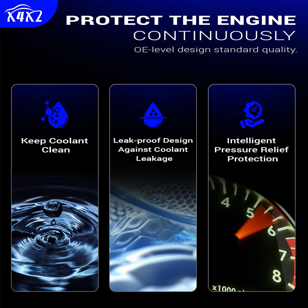 X4XZ 603-382 transparent reservoir shows coolant level without opening the cap.