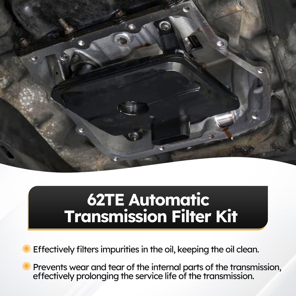 X4XZ 62TE transmission filter and gasket, side view with seals