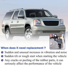 X4XZ A5365HY engine mount with heat shield for Suburban and Yukon stability