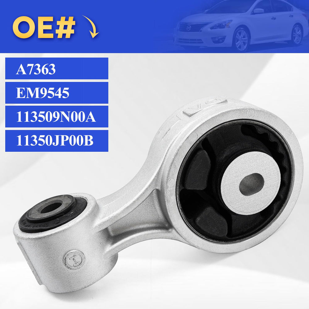 Installation view of X4XZ A7363 front-right torque mount showing bolt-in fit.
