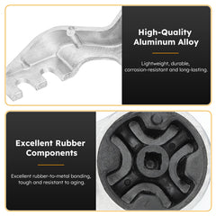 X4XZ aluminium rubber exhaust bracket material close-up, durability emphasis