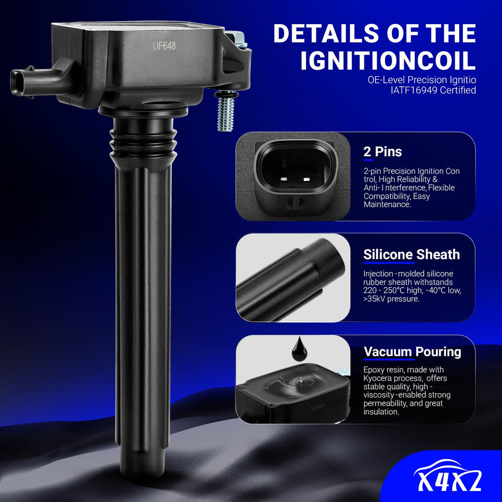 X4XZ UF648 packaging includes six coil packs and six plugs.