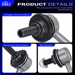 X4XZ installed sway bar link on a minivan front suspension.