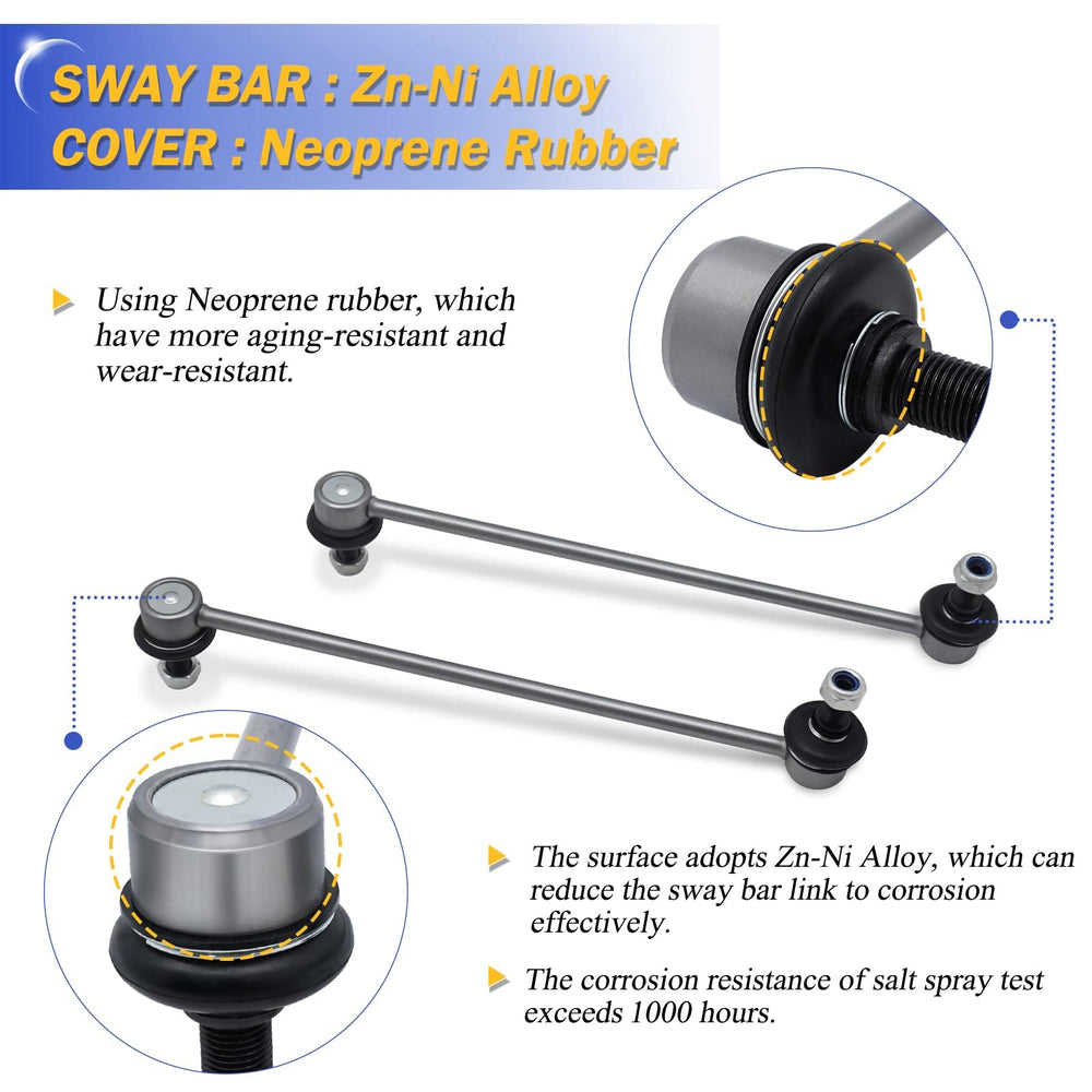 X4XZ stabilizer link close-up of bushing area for long-lasting performance.