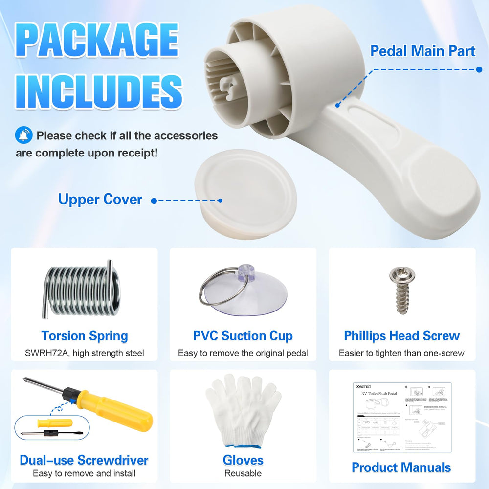 Xastro complete set enables a cost-effective DIY Dometic toilet repair.