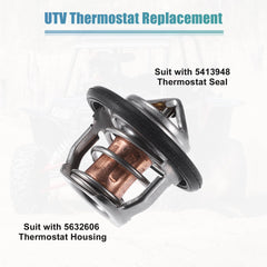 Heavy spring and seal detail of X AUTOHAUX thermostat for rugged use.