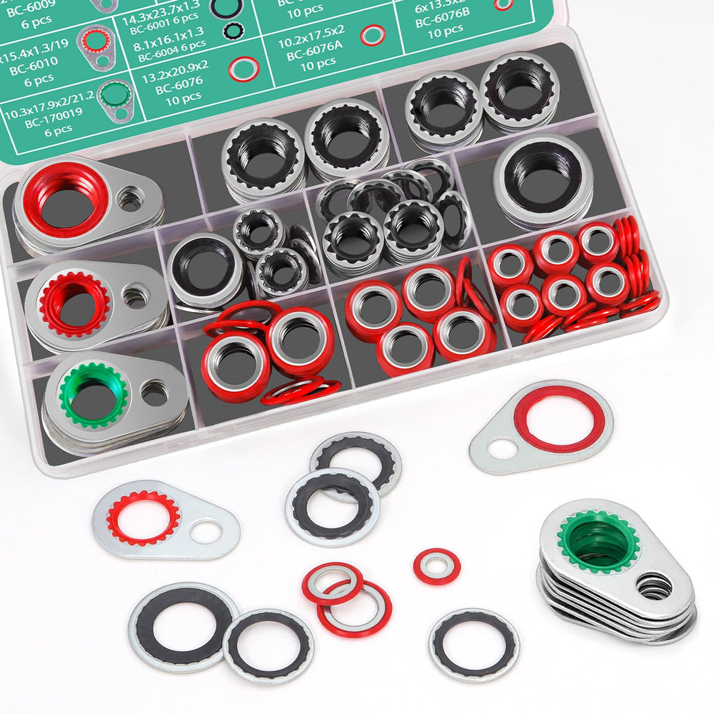 XBVV 12-size gasket kit supports broad automotive A/C repairs.