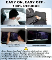 XCBYT shade installation example shows simple static cling application
