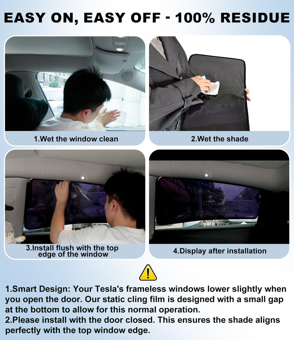 XCBYT front half window shade with clear area for daytime visibility