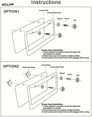 XCLPF standard size frame fits US and Canada plates