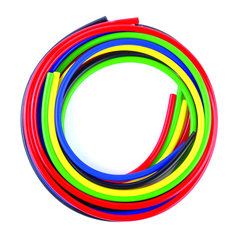 XDBower yellow 3ft hose highlights flexible routing in the engine bay.