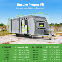 Xenjum RV cover complete kit with storage bag and accessories